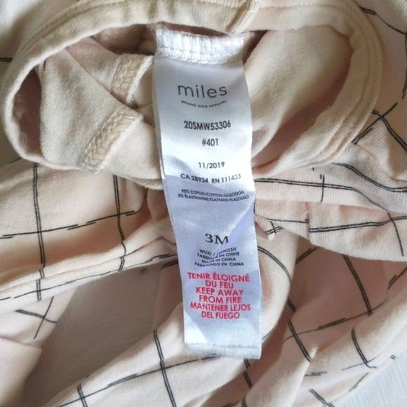 miles baby modern grid print jumpsuit with ruffles 3 months baby girl - Picture 6 of 7